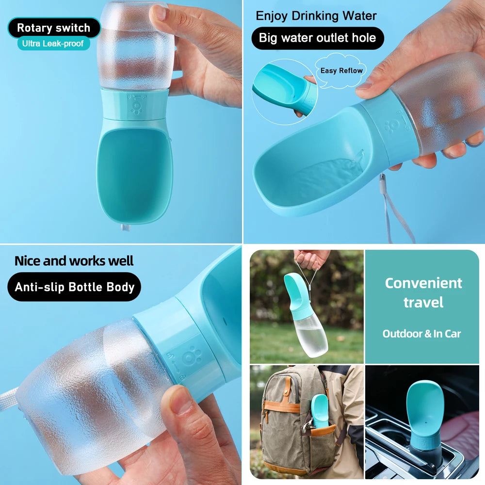 SmartBuy Hub-300ml 500ml Big Dog Water Bottle Portable Drinking Bowl For Small Dogs